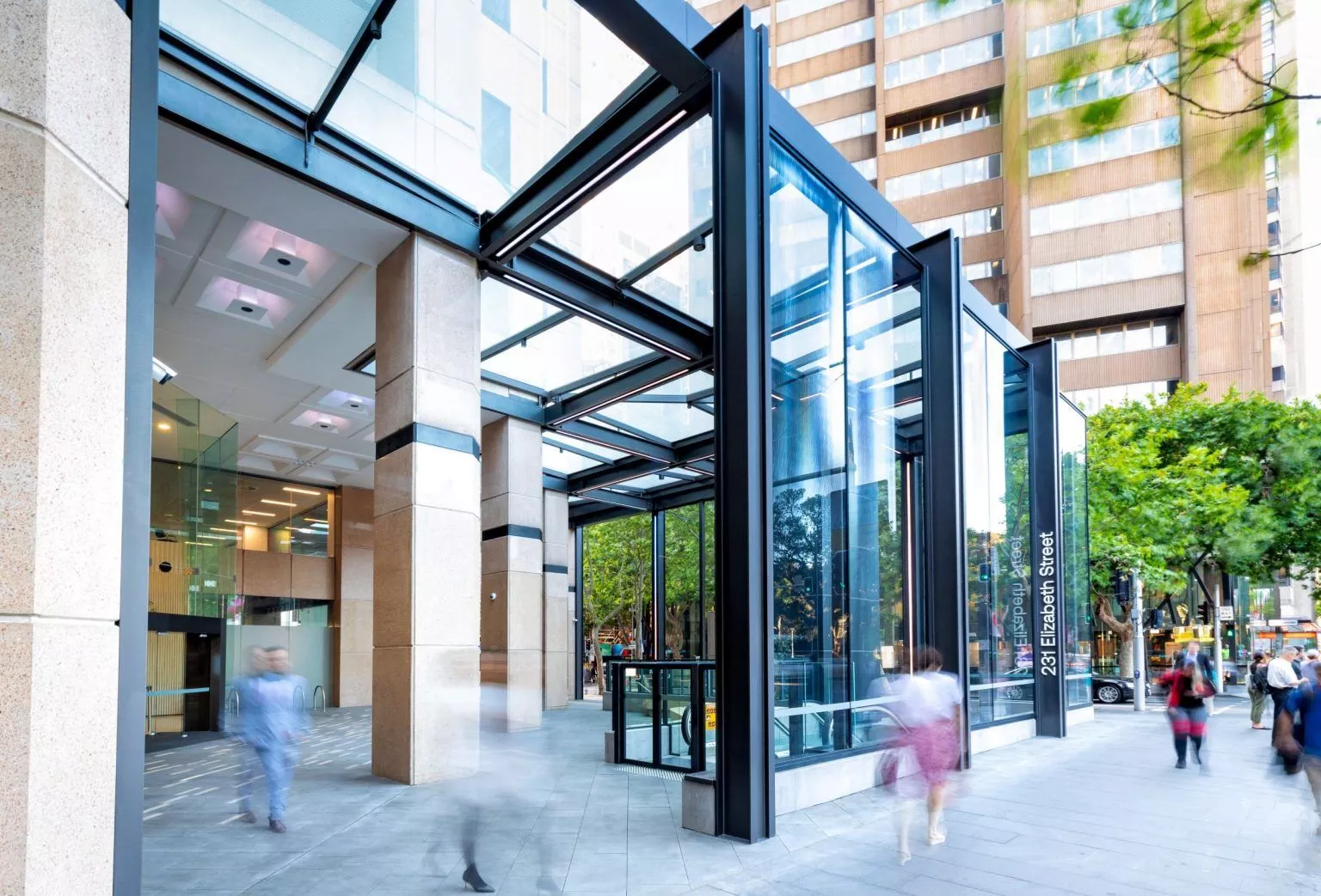 street frontage Modern Government Workspaces at 231 Elizabeth Street